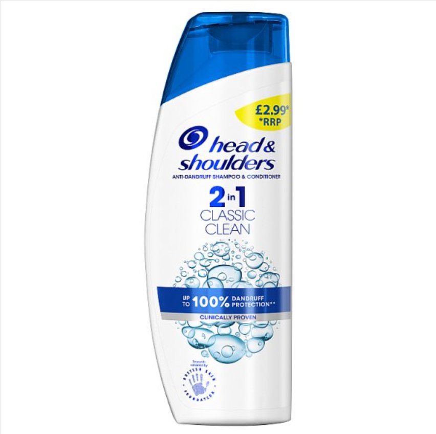 Head & Shoulders Classic Clean Anti-Dandruff 2in1 Shampoo & Conditioner ...